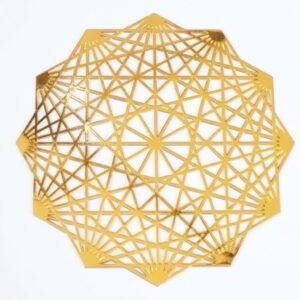 dodecahedron healing grid 18k gold plated